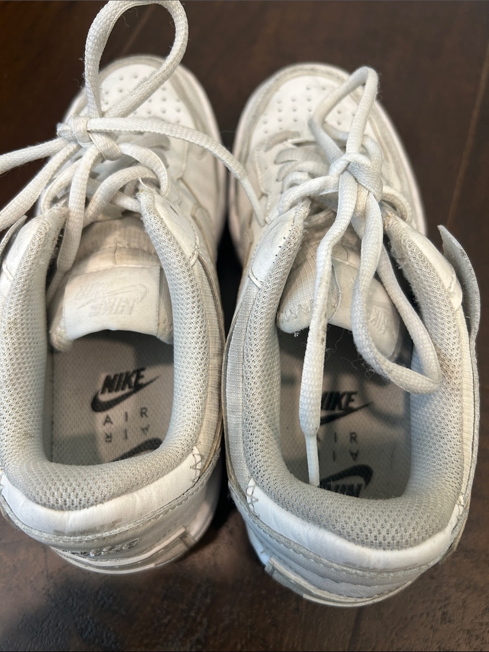 Nike Air Force 1 Shadow sneakers in a triple white colorway - Picture 6 of 8